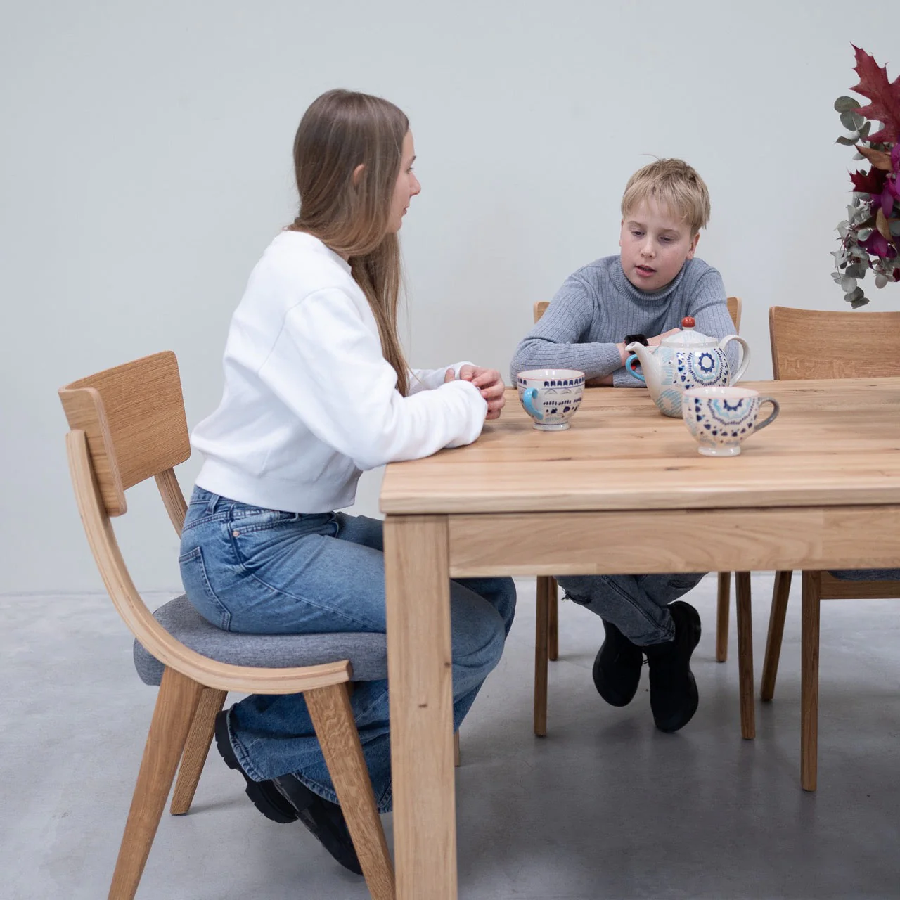 Table à manger extensible en bois massif de chêne L2 - NordicStory - Image 12