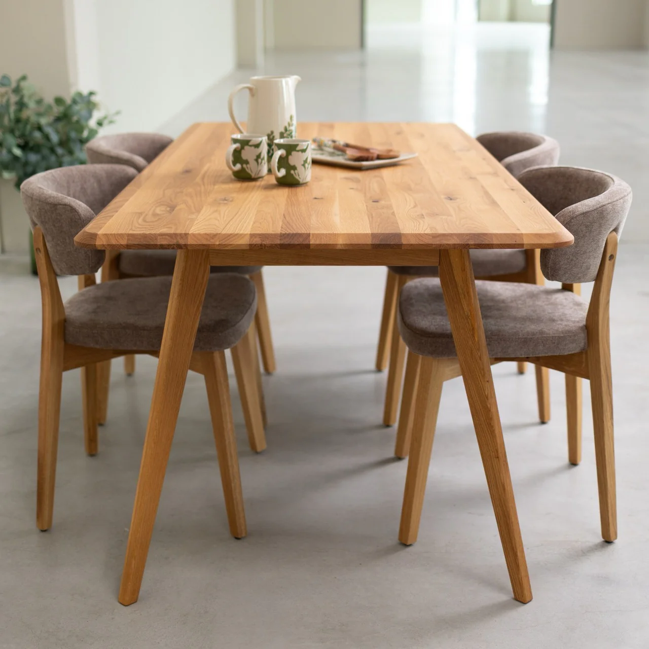 Table à manger rectangulaire en chêne massif Genève - NordicStory