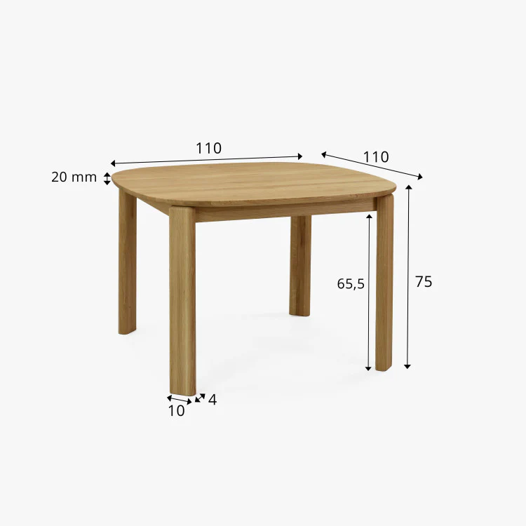 Table à manger ronde extensible en bois massif de chêne Victoria - NordicStory - Image 15