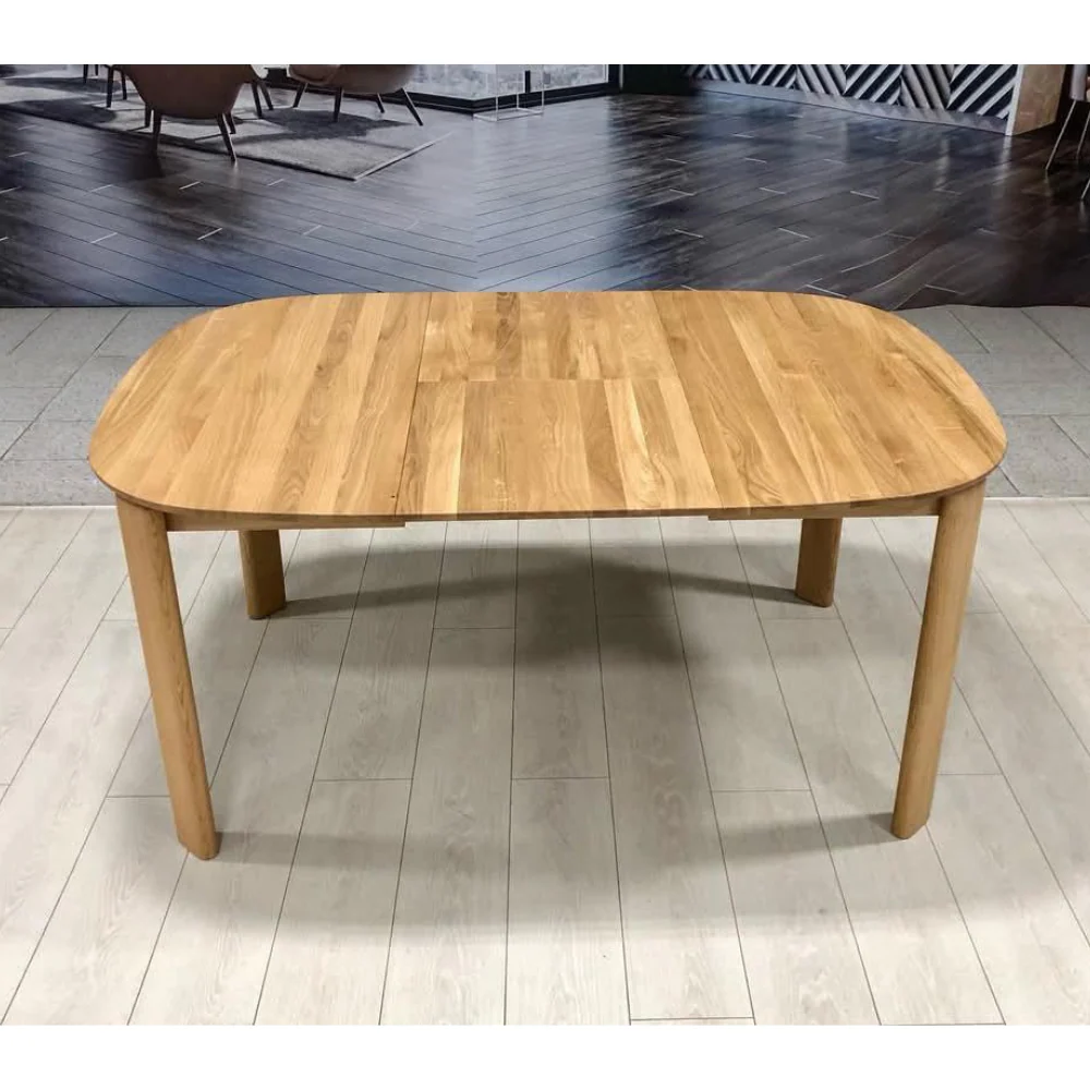 Table à manger ronde extensible en bois massif de chêne Victoria - NordicStory - Image 5