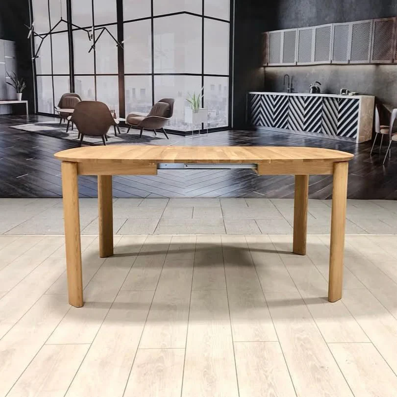 Table à manger ronde extensible en bois massif de chêne Victoria - NordicStory - Image 8