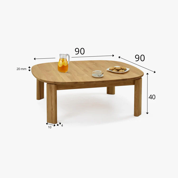 Table basse en bois massif de chêne Victoria - NordicStory - Image 9