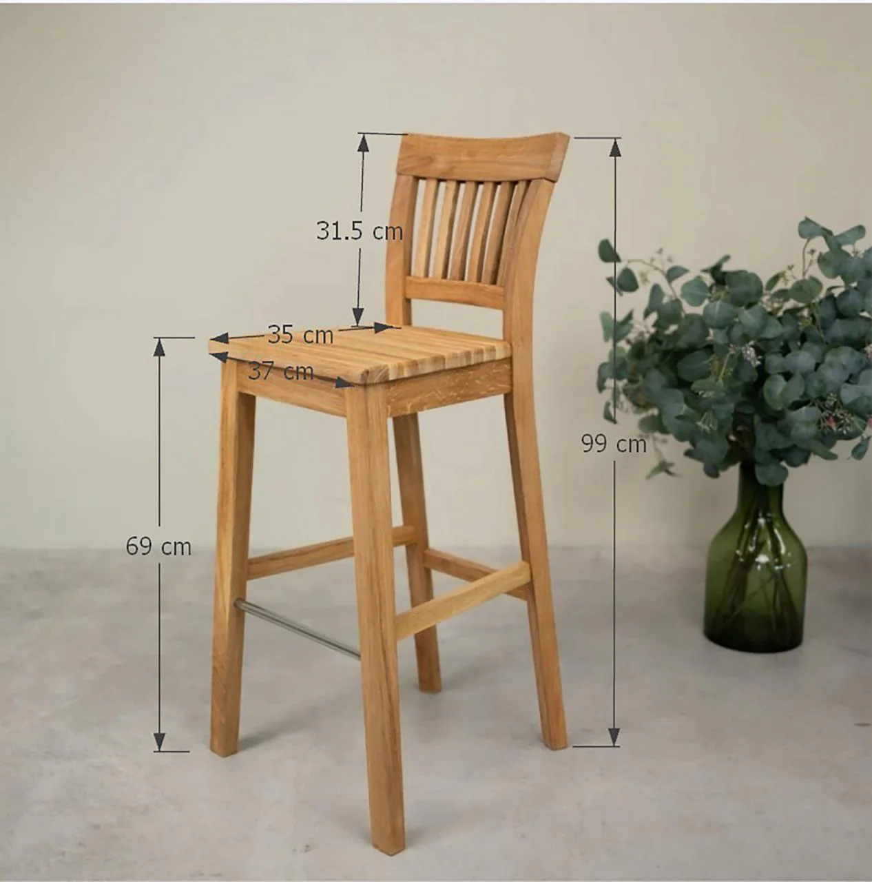 Tabouret de bar en chêne massif Provence – NordicStory - Image 10