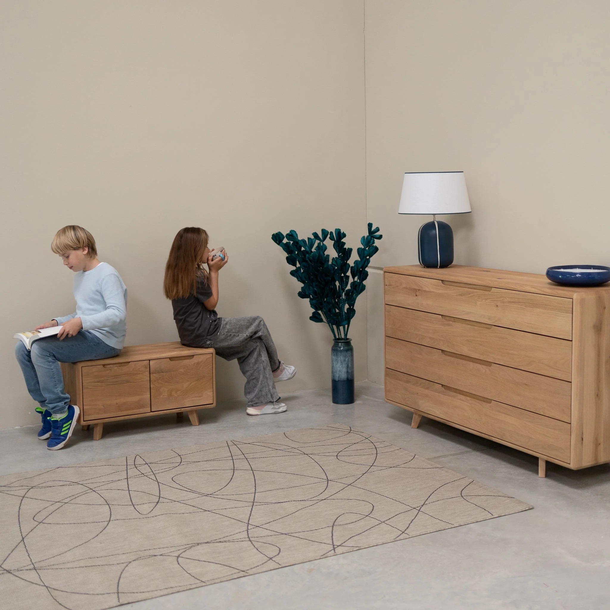 Banc avec rangements en bois massif Suède - NordicStory - Image 4