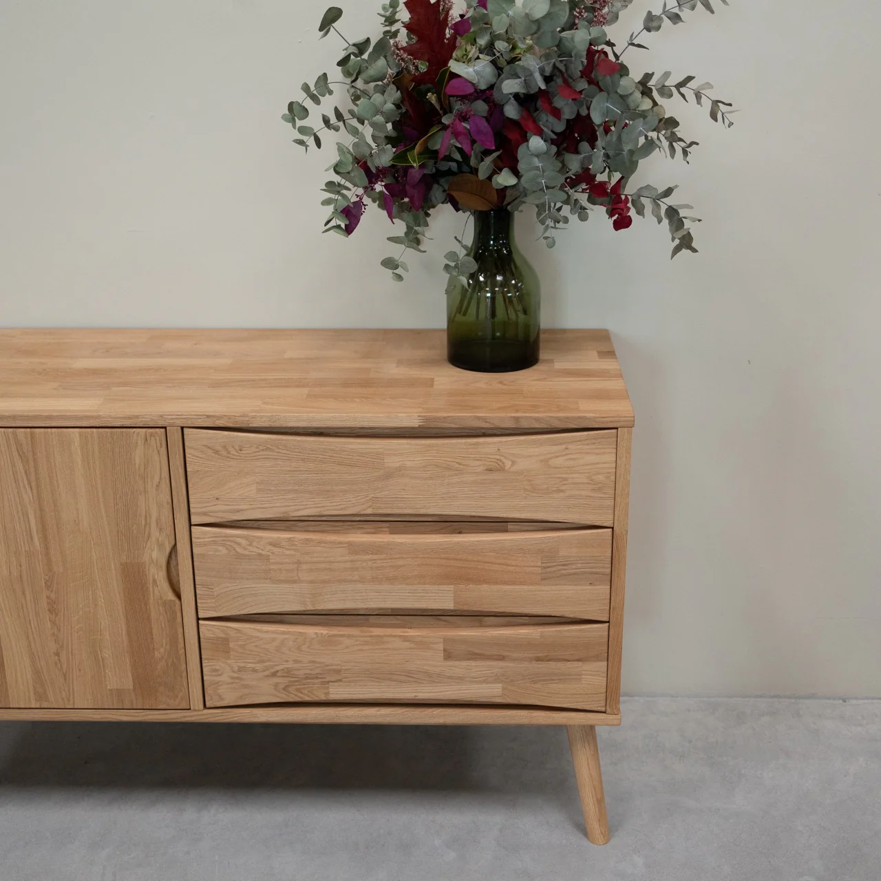 Buffet commode en bois massif de chêne Malmo 1 – NordicStory - Image 3