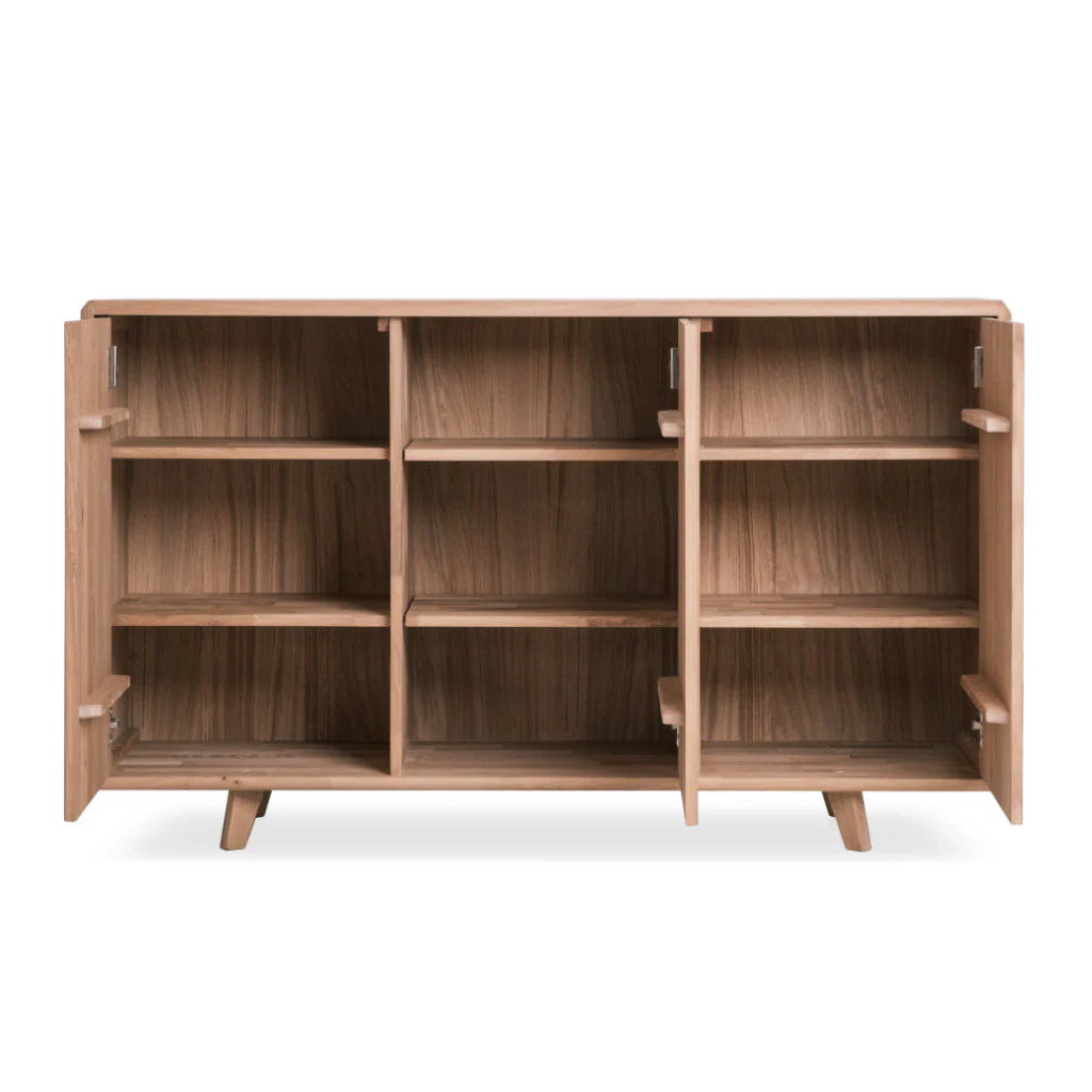 Buffet commode 3 portes en bois massif Suède 3 – NordicStory - Image 5
