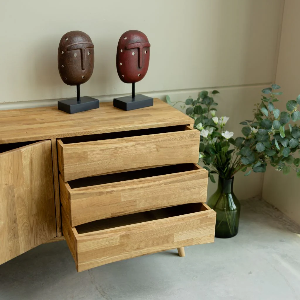 Buffet en bois massif de chêne Malmo – NordicStory - Image 3