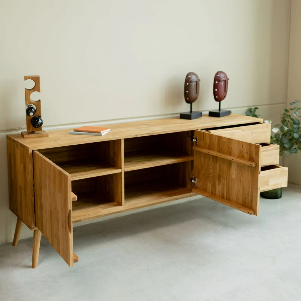 Buffet en bois massif de chêne Malmo – NordicStory - Image 4