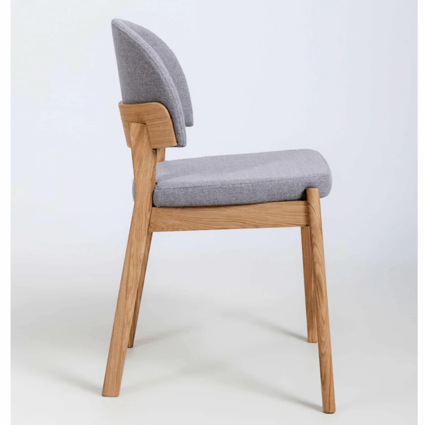 Chaise en bois massif de chêne Astrid, revêtement - Lot de 2 ou 4 chaises - NordicStory - Image 16