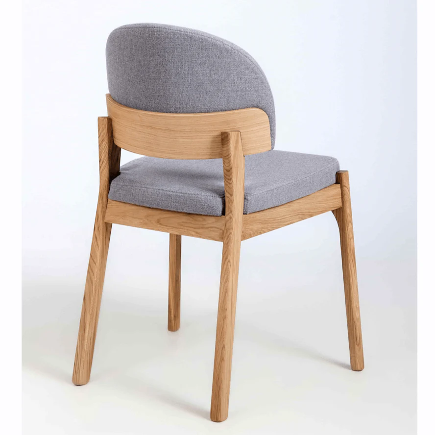 Chaise en bois massif de chêne Astrid, revêtement - Lot de 2 ou 4 chaises - NordicStory - Image 17