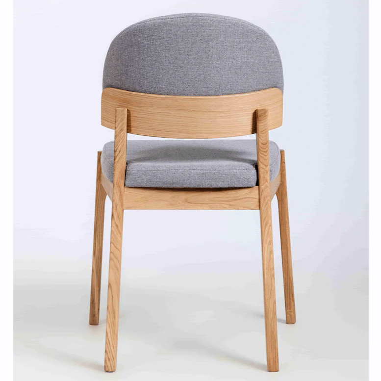 Chaise en bois massif de chêne Astrid, revêtement - Lot de 2 ou 4 chaises - NordicStory - Image 18