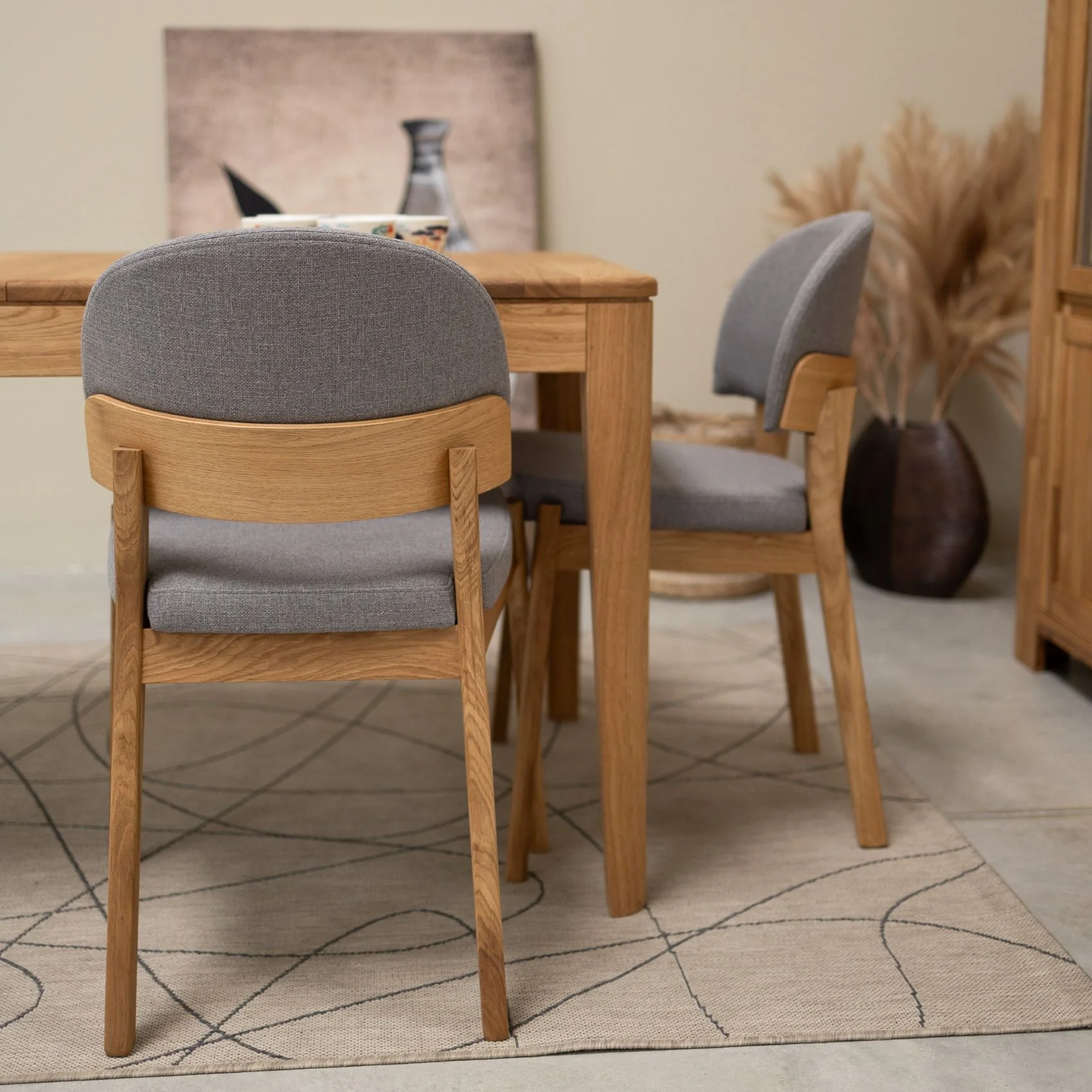 Chaise en bois massif de chêne Astrid, revêtement - Lot de 2 ou 4 chaises - NordicStory - Image 23