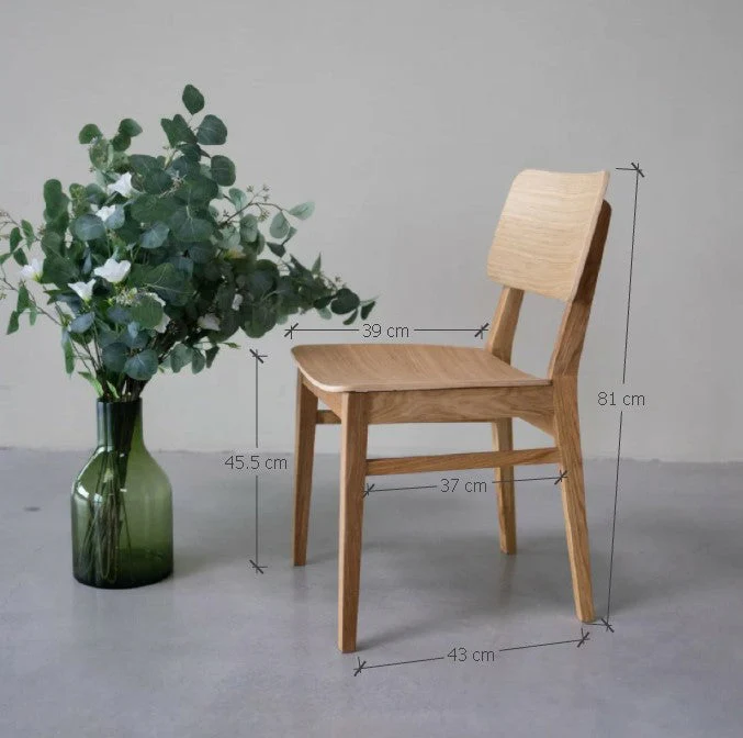 Chaise en bois massif de chêne Kodama - Lot de 2 ou 4 chaises - NordicStory - Image 12