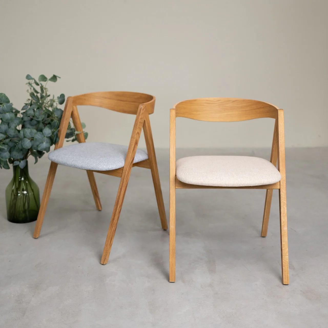 Chaise en bois massif de chêne naturel Oscar, revêtement - Lot de 2 ou de 4 chaises - NordicStory - Image 21