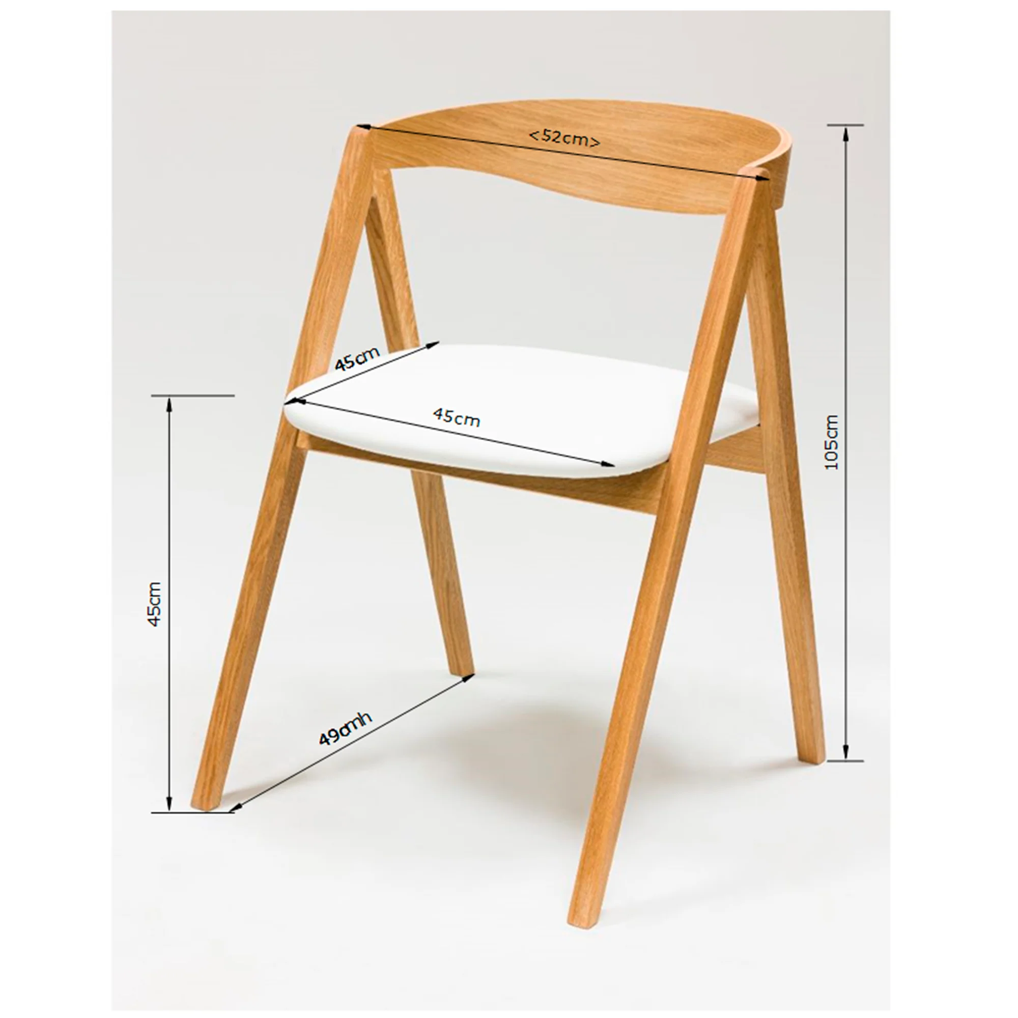 Chaise en bois massif de chêne naturel Oscar, revêtement - Lot de 2 ou de 4 chaises - NordicStory - Image 28