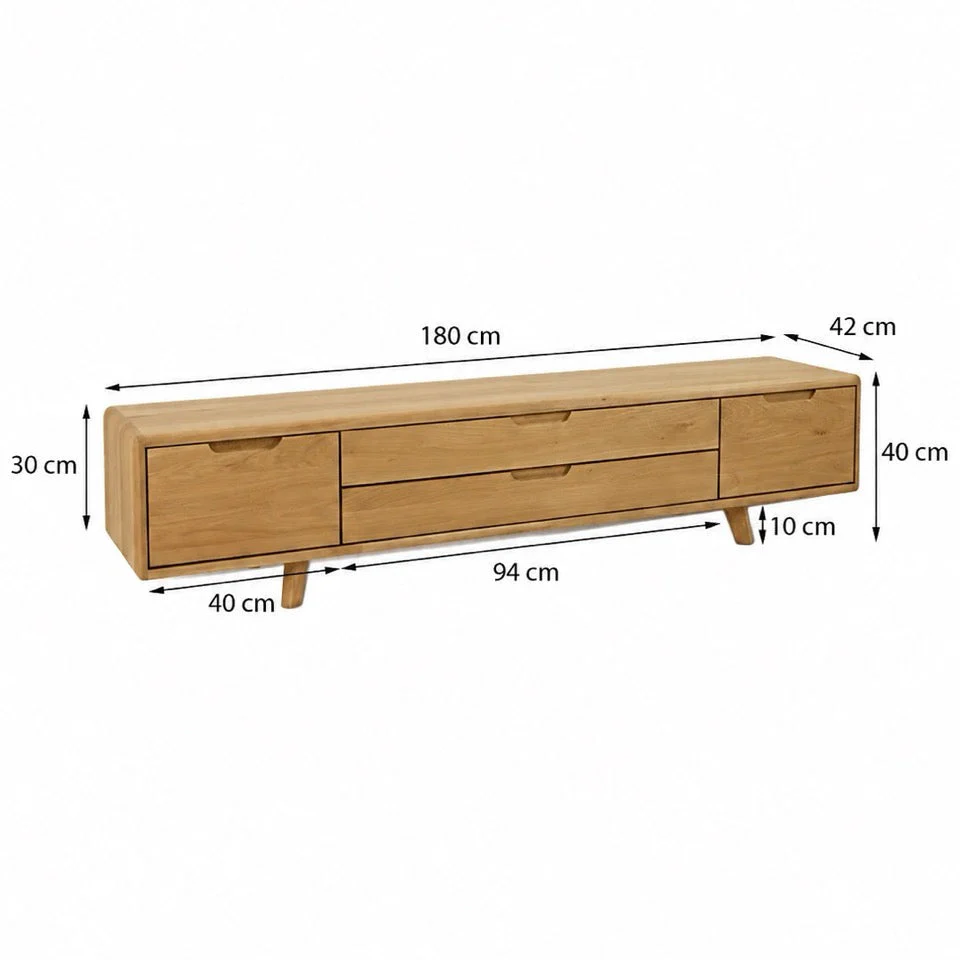 Meuble TV en bois massif Suède 1 – NordicStory - Image 4