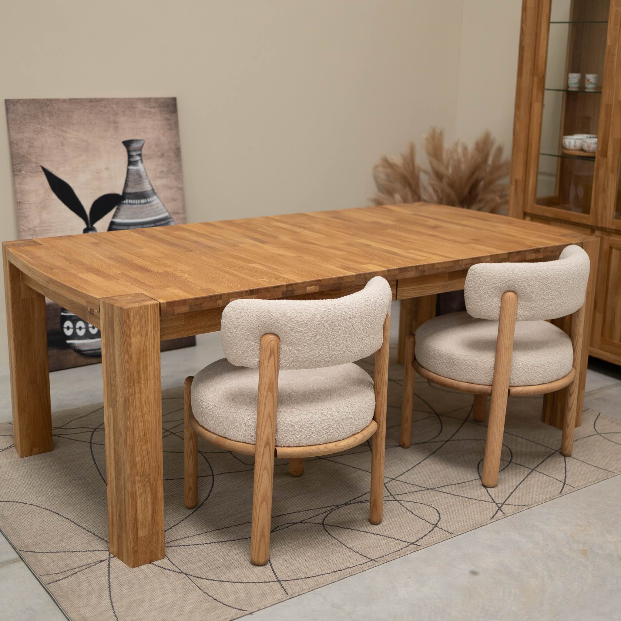 Table à manger extensible en bois massif de chêne Balder - NordicStory - Image 13