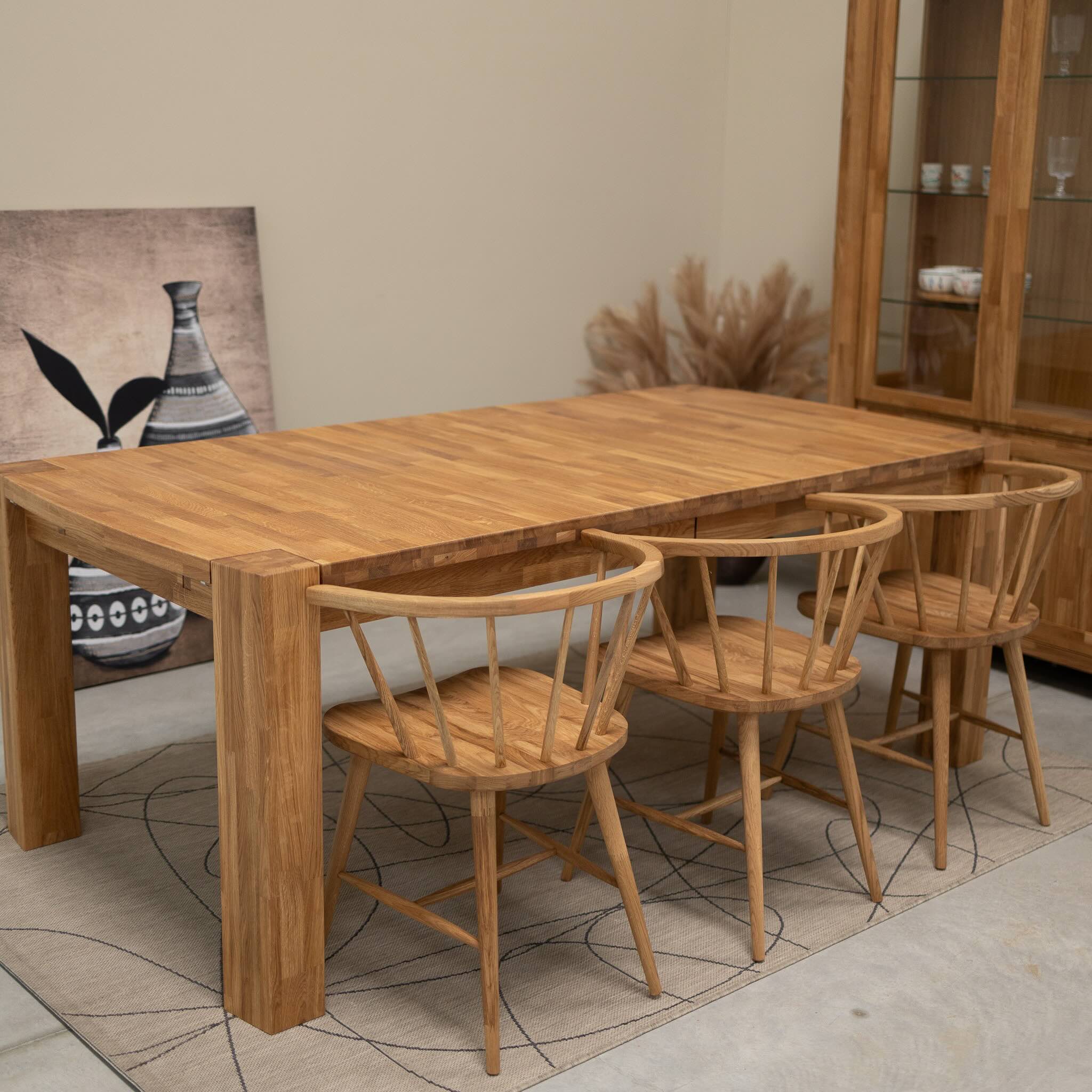 Table à manger extensible en bois massif de chêne Balder - NordicStory - Image 14