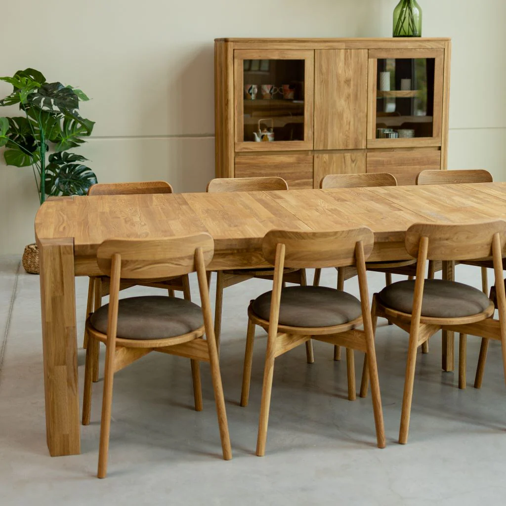 Table à manger extensible en bois massif de chêne Balder - NordicStory - Image 3