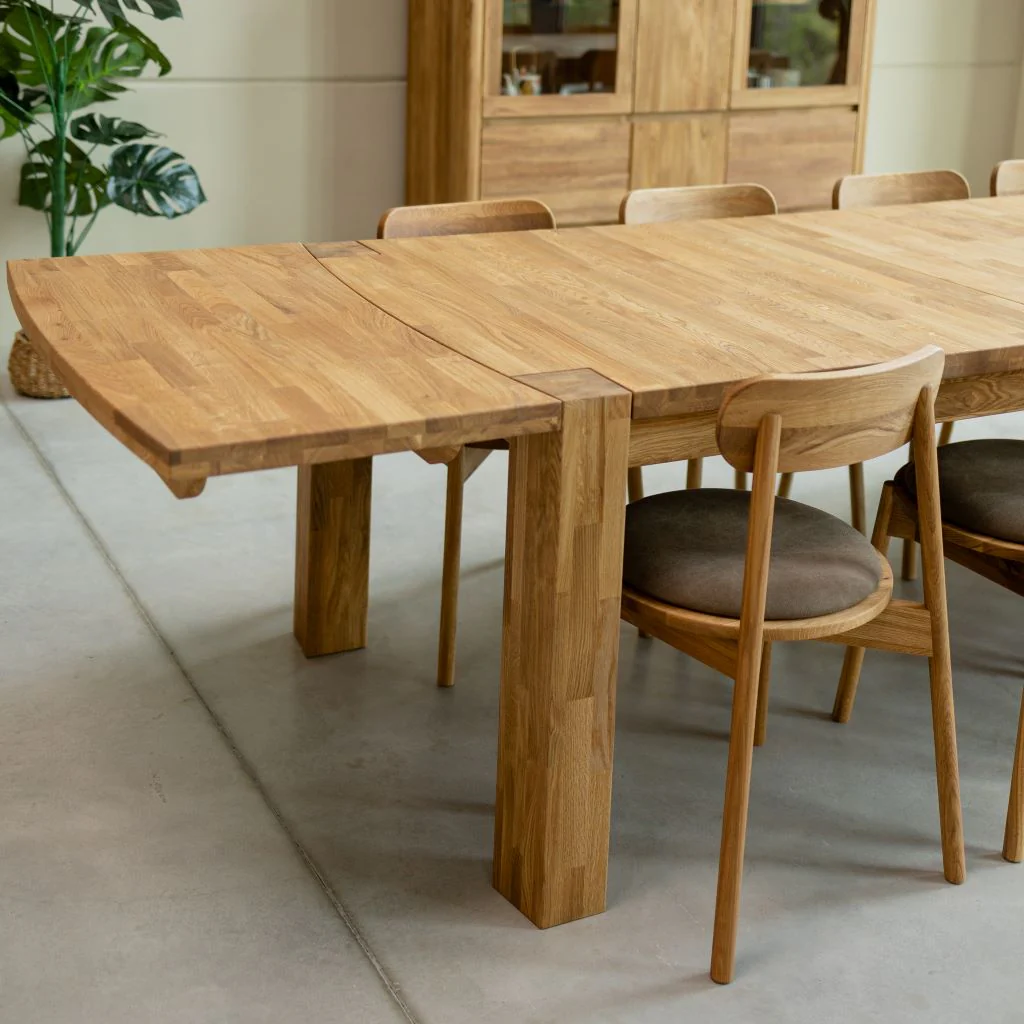 Table à manger extensible en bois massif de chêne Balder - NordicStory - Image 5