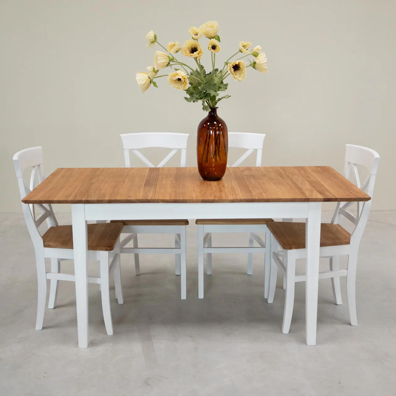 Table à manger extensible en bois massif Lausanne - NordicStory