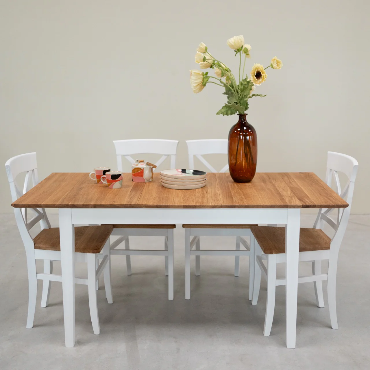 Table à manger extensible en bois massif Lausanne - NordicStory - Image 11