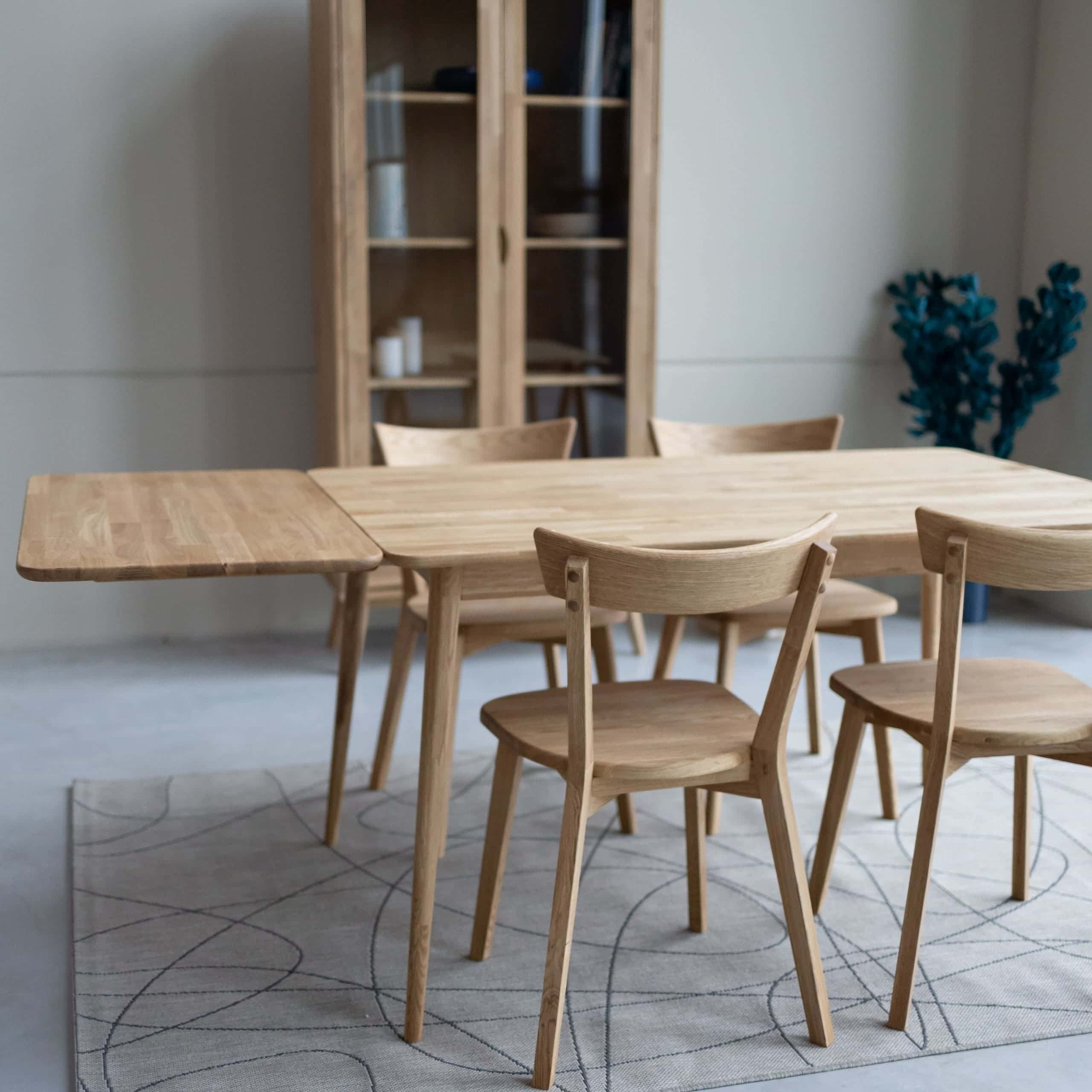 Table à manger extensible en bois massif de chêne Malmo 2 - NordicStory - Image 10