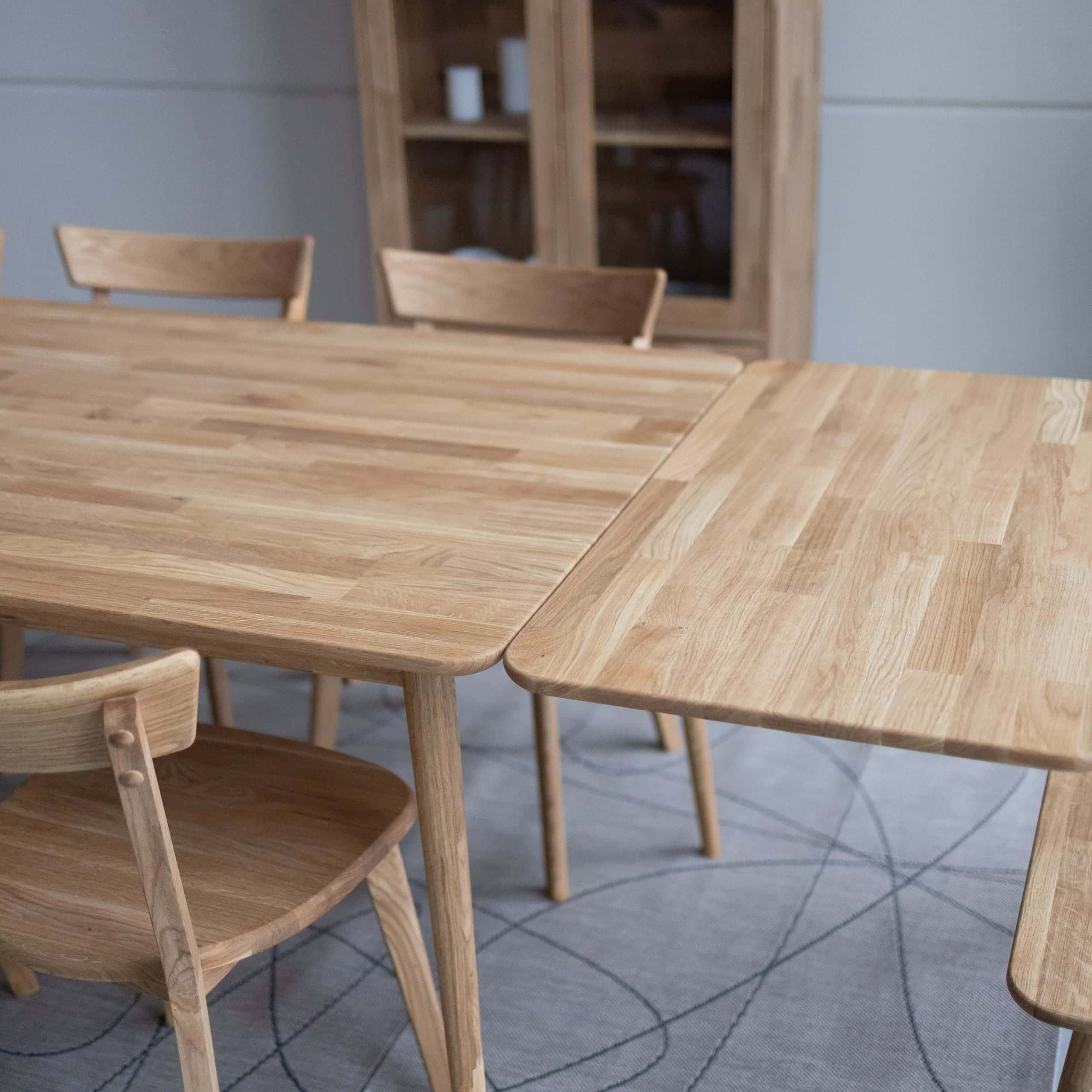 Table à manger extensible en bois massif de chêne Malmo 2 - NordicStory - Image 12