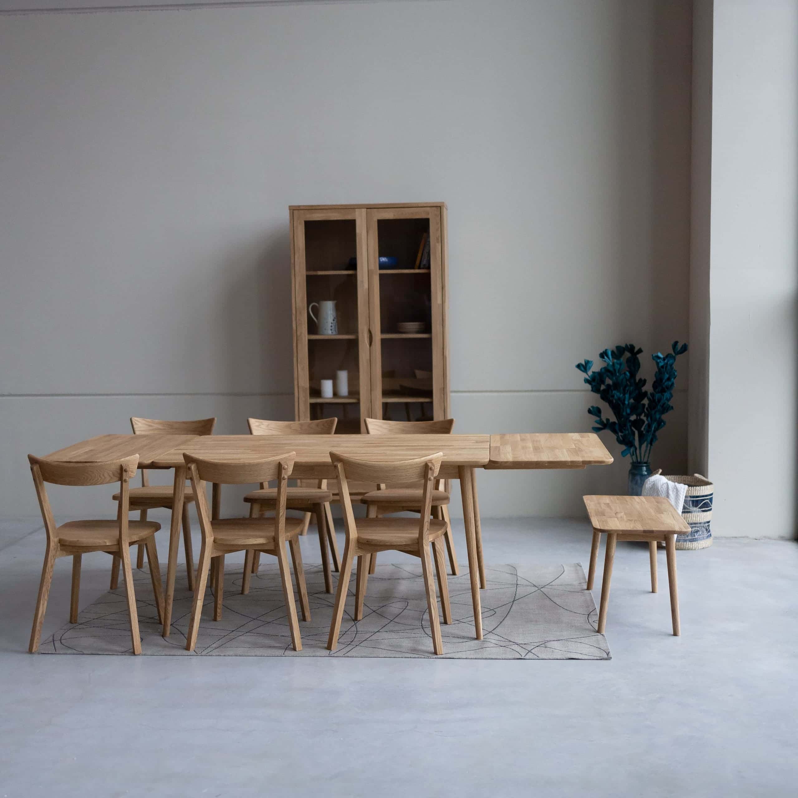Table à manger extensible en bois massif de chêne Malmo 2 - NordicStory - Image 13