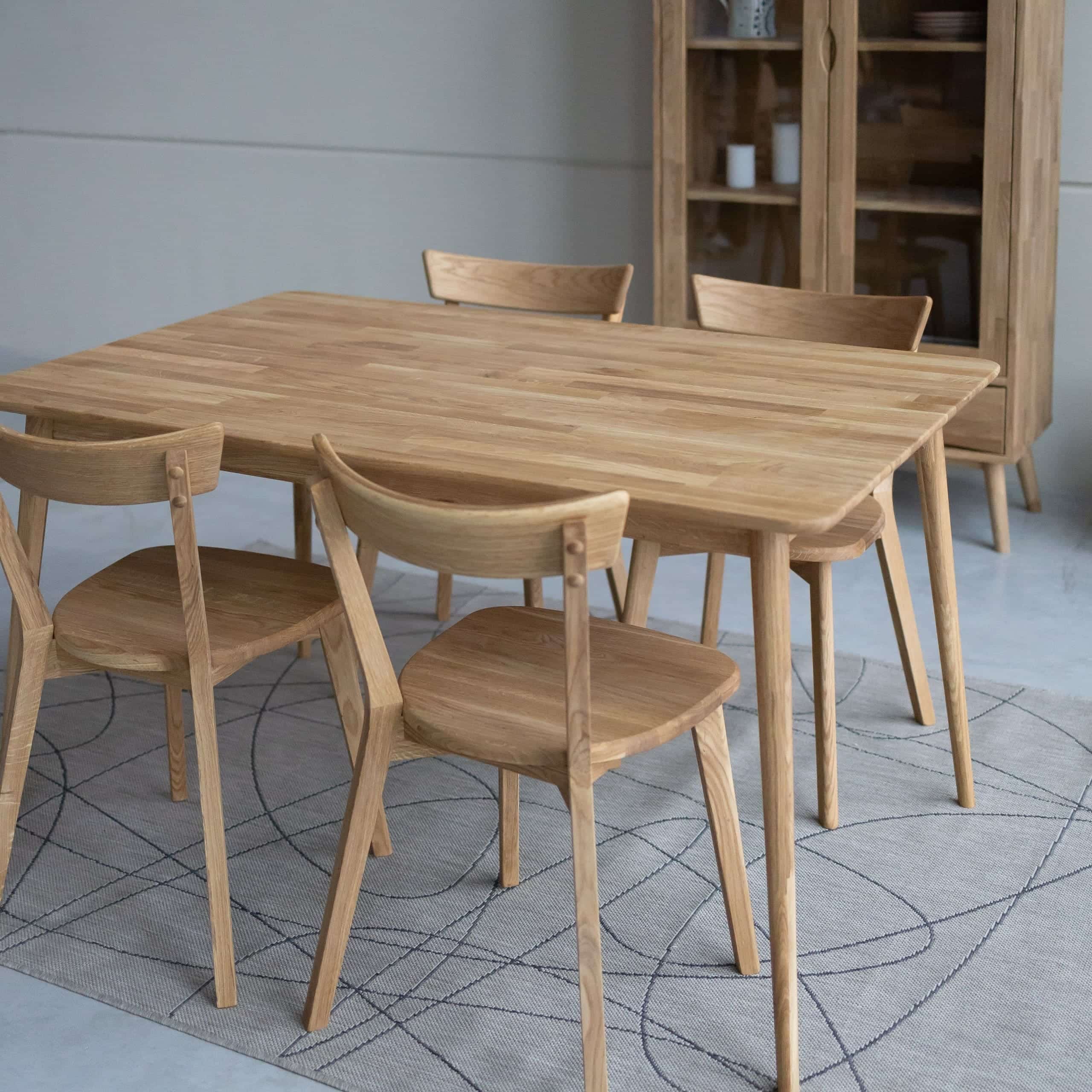 Table à manger extensible en bois massif de chêne Malmo 2 - NordicStory - Image 3