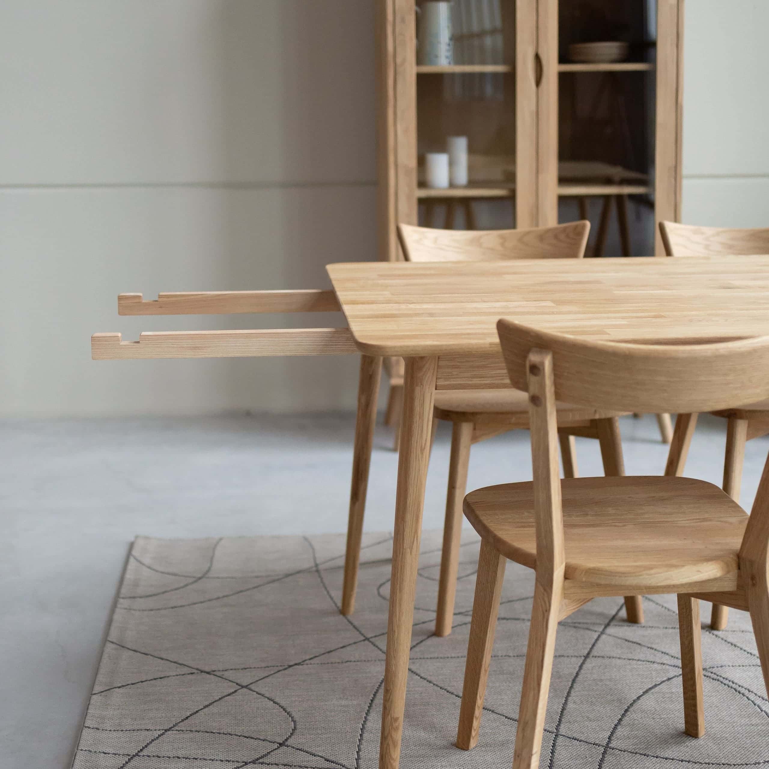 Table à manger extensible en bois massif de chêne Malmo 2 - NordicStory - Image 7