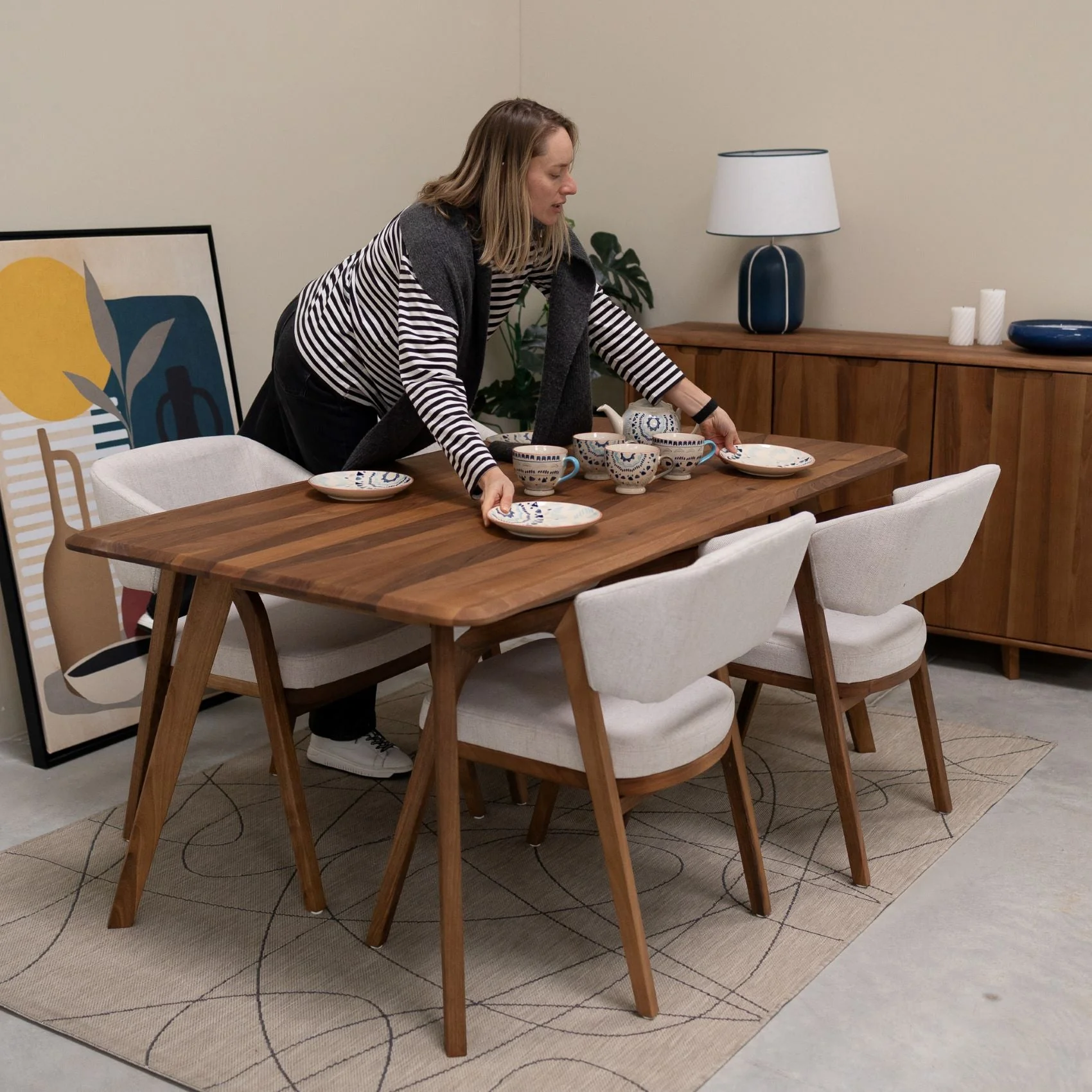 Table à manger fixe en bois massif Suède - NordicStory - Image 11