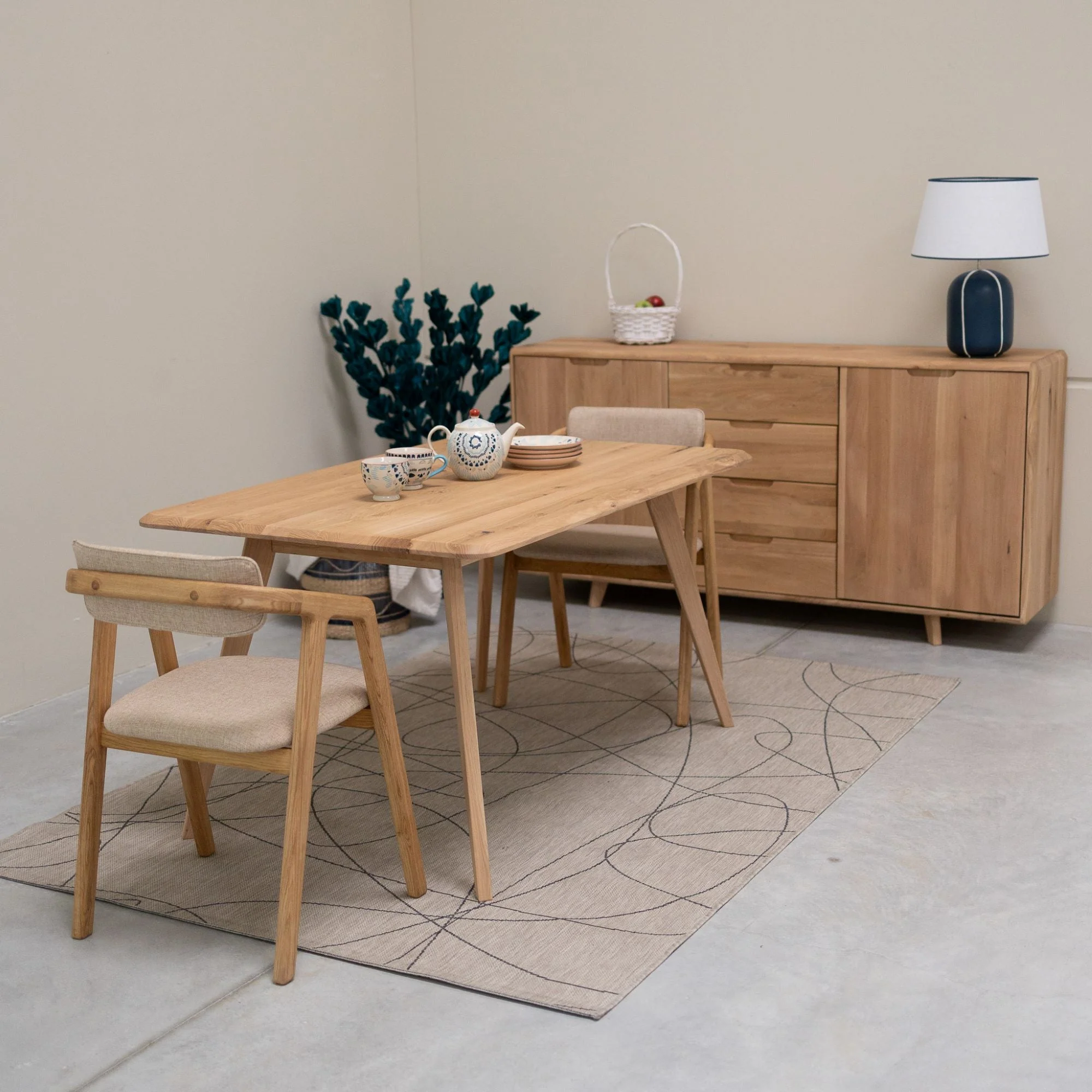 Table à manger fixe en bois massif Suède - NordicStory - Image 3