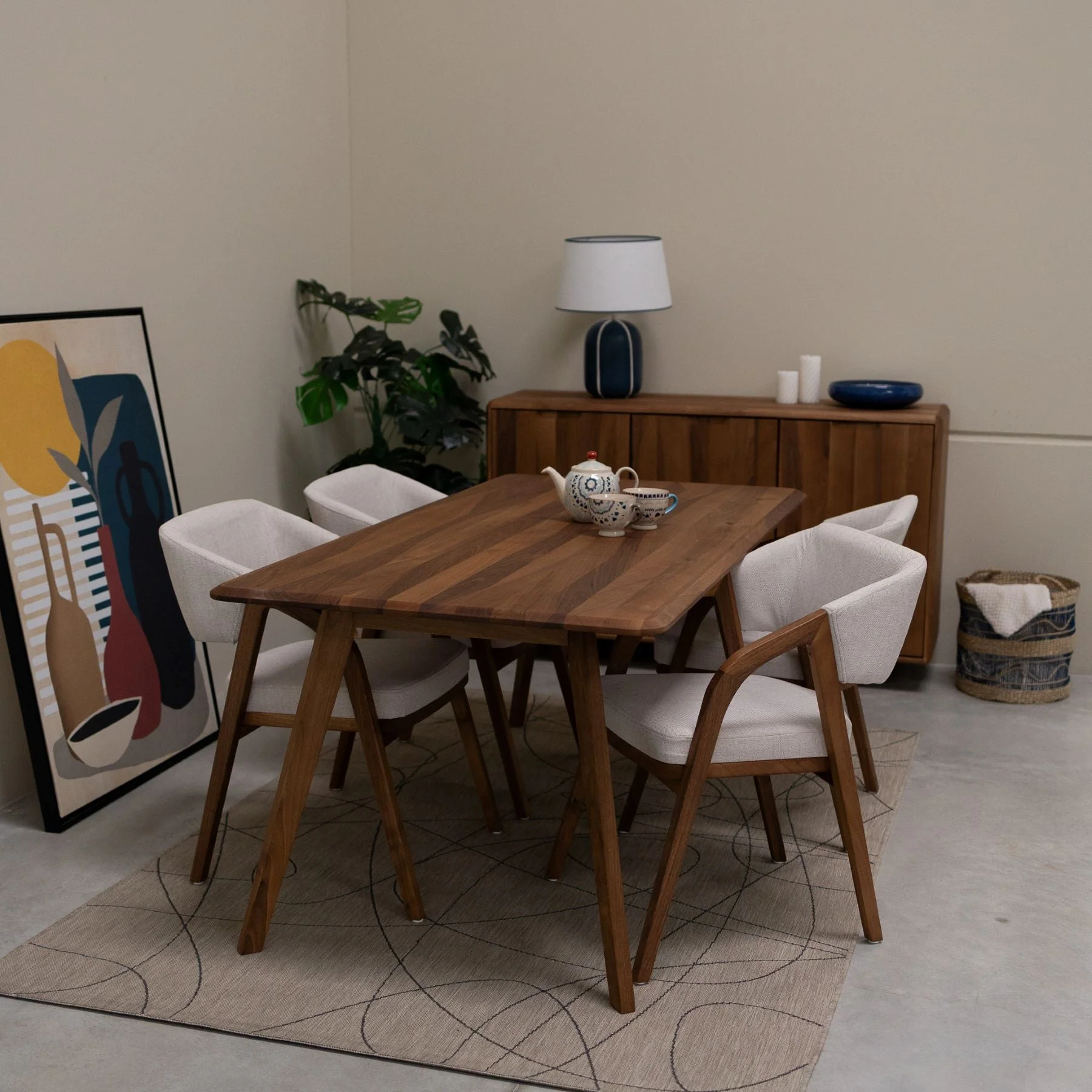 Table à manger fixe en bois massif Suède - NordicStory - Image 7