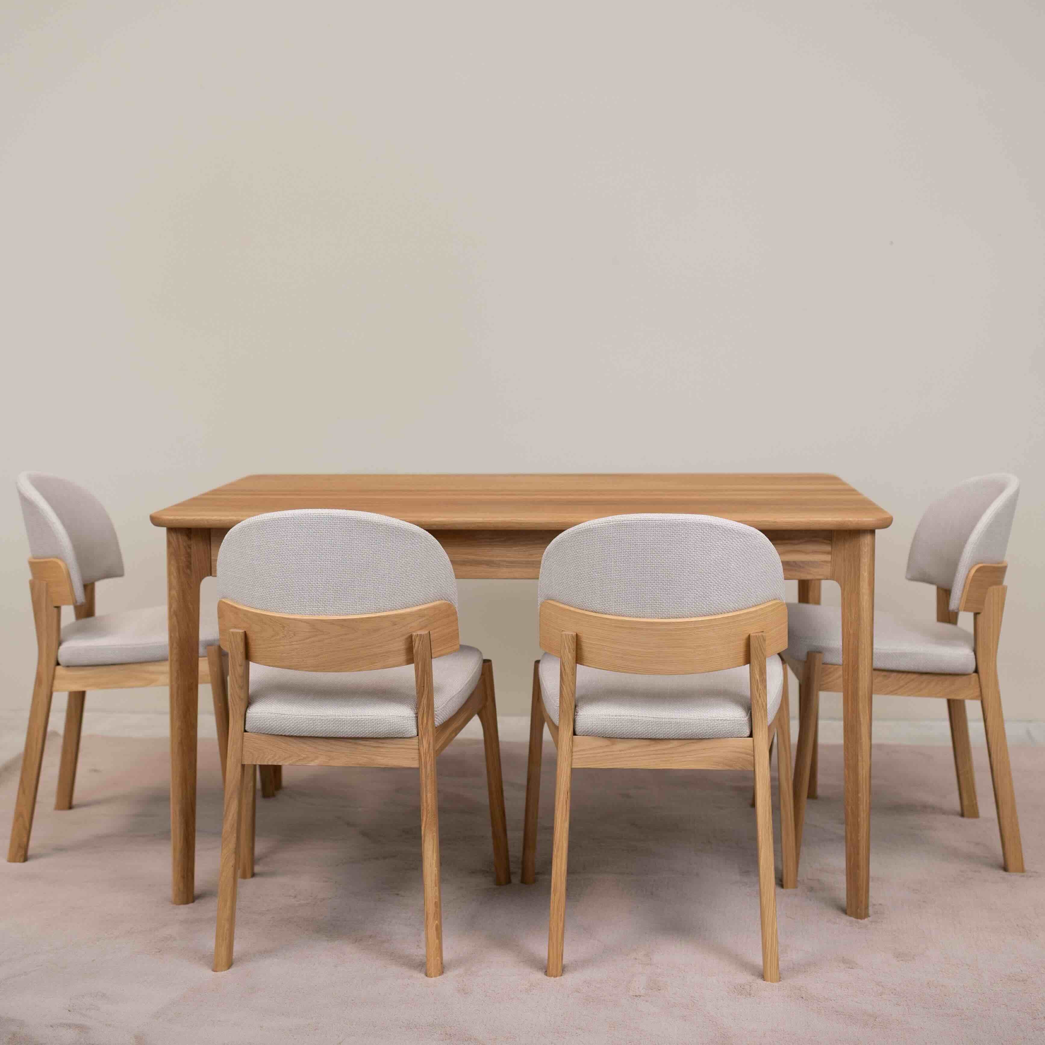 Table à manger rectangulaire extensible en bois massif de chêne Astrid - NordicStory - Image 14