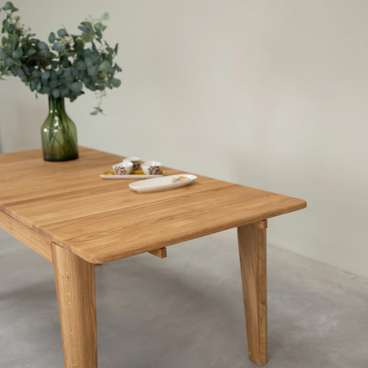 Table à manger rectangulaire extensible en bois massif de chêne Kodama - NordicStory - Image 19