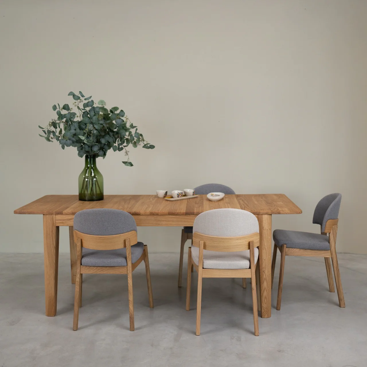 Table à manger rectangulaire extensible en bois massif de chêne Kodama - NordicStory - Image 22