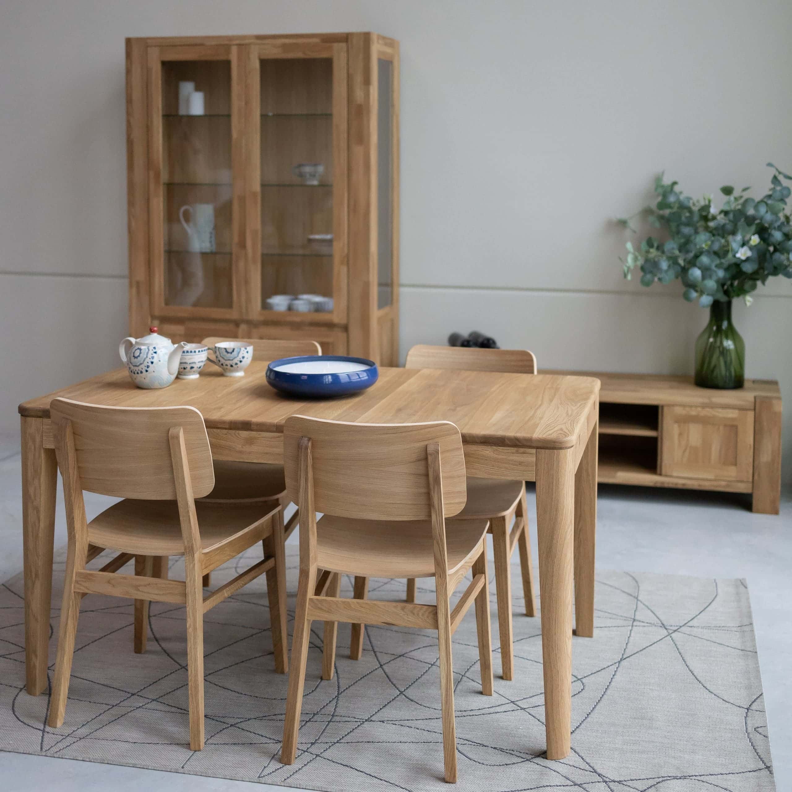 Table à manger rectangulaire extensible en bois massif de chêne Kodama - NordicStory - Image 3