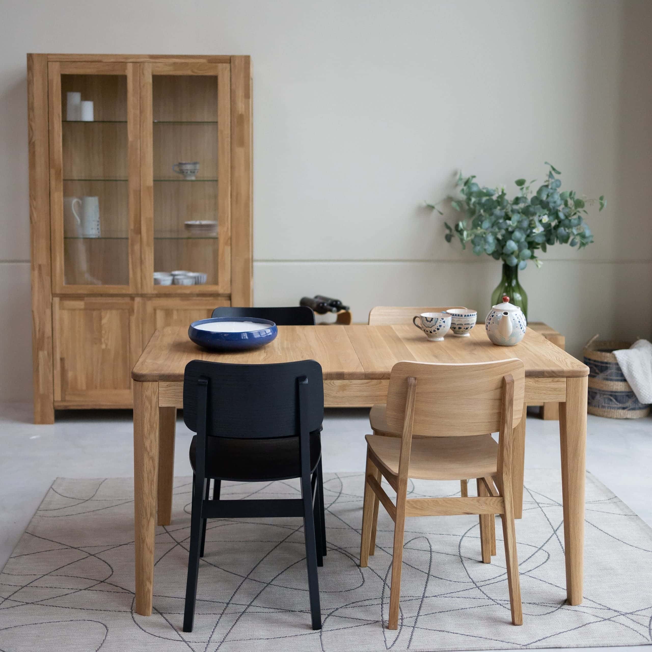 Table à manger rectangulaire extensible en bois massif de chêne Kodama - NordicStory - Image 4