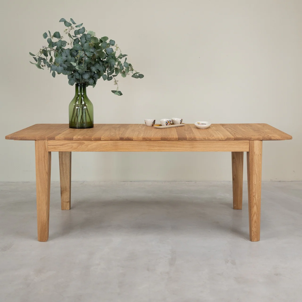 Table à manger rectangulaire extensible en bois massif de chêne Kodama - NordicStory - Image 7