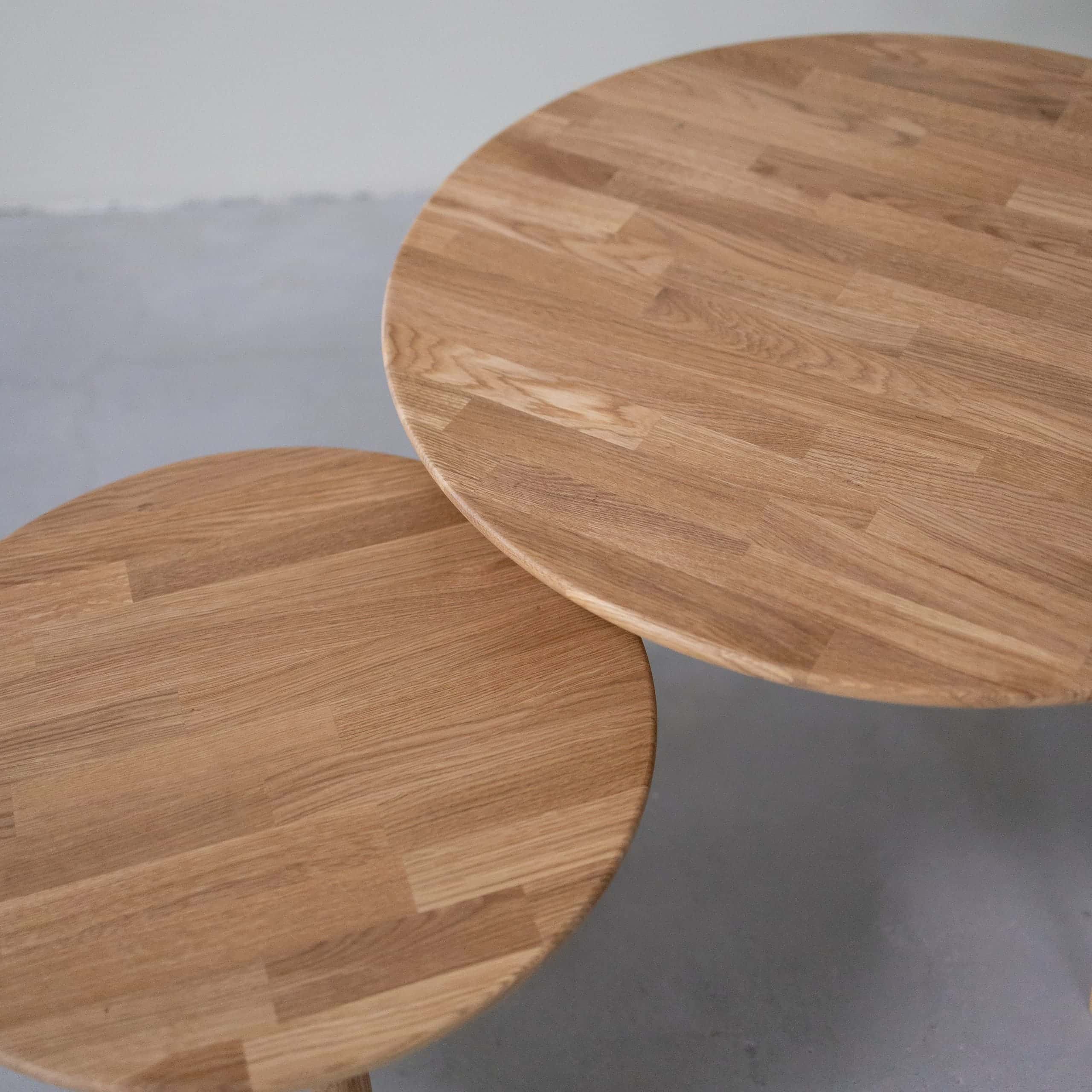Table basse gigogne en bois massif de chêne Malmo - NordicStory - Image 6