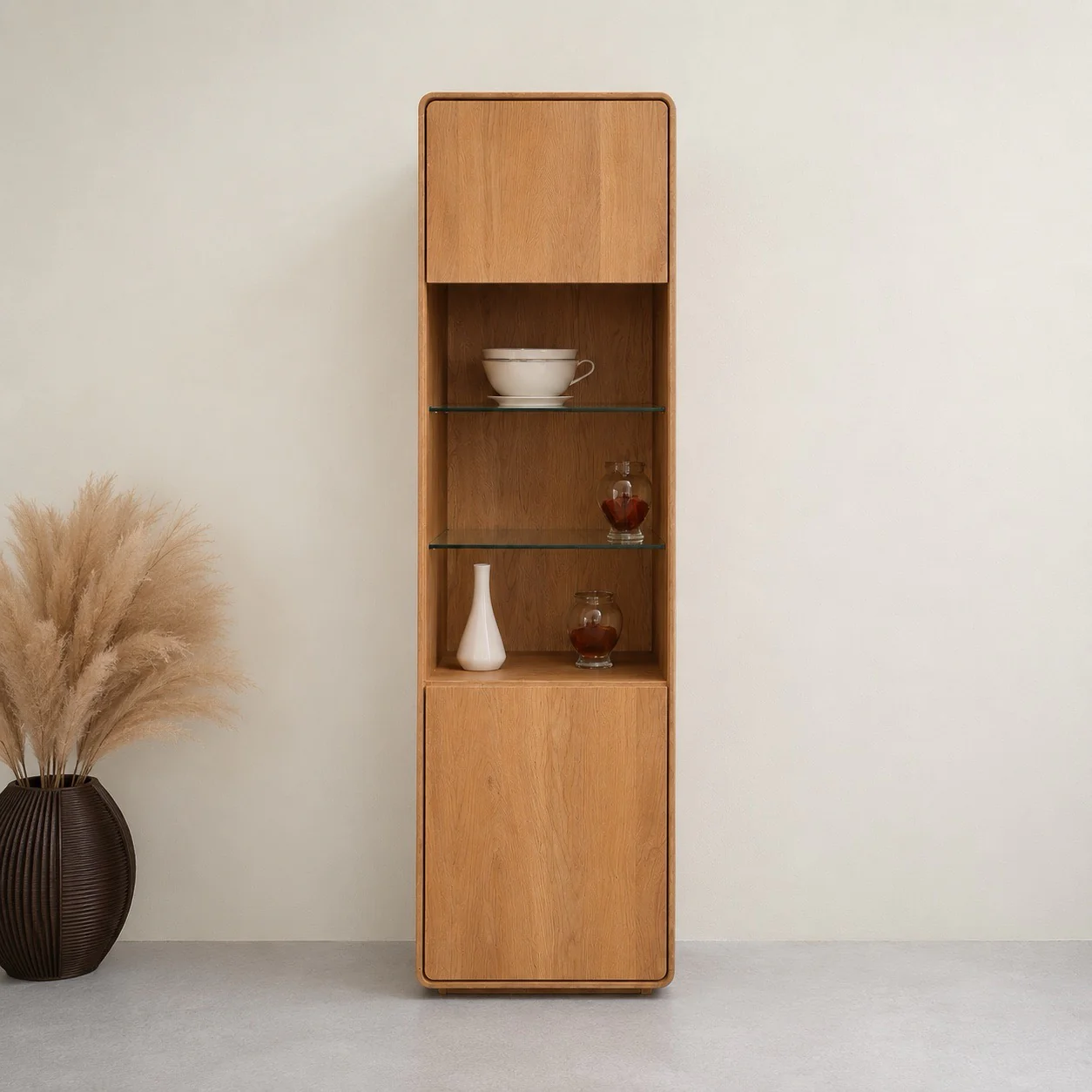 Vitrine en bois massif de chêne Genève 26 - NordicStory